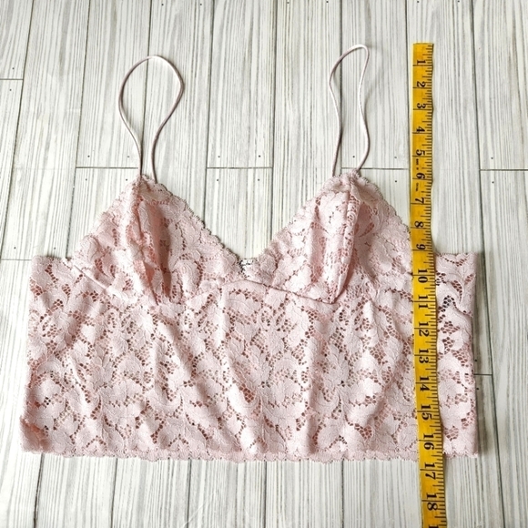 Free People Lacey Lace Brami Cami Top in Light Rose Size Large - Picture 7 of 12